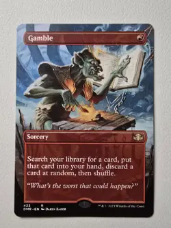 Gamble (Borderless) Dominaria Remastered Regular Card #433 - Image 1