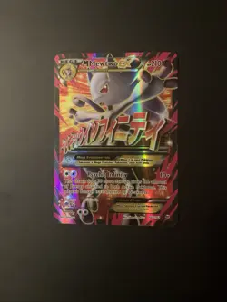 Pokemon TCG M Mewtwo EX’s Holo Ultra Rare Cards Breakthrough #159/162 & #160/162 - Image 1