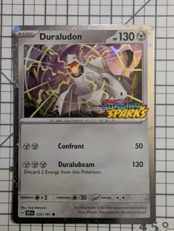 Pokemon TCG Duraludon 129/191 Surging Sparks Stamped Promo Card - Image 1
