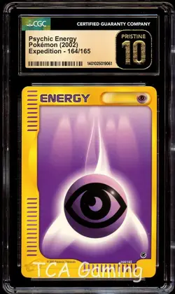 CGC 10 PRISTINE Psychic Energy 164/165 Expedition Base Set Pokemon Card 061 - Image 1