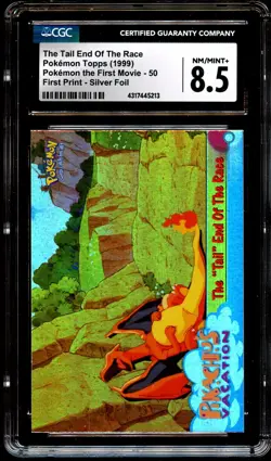 CGC 8.5 NM-MINT+ The "Tail" End of the Race 50 RAINBOW FOIL BLUE Pokemon Card 13 - Image 2