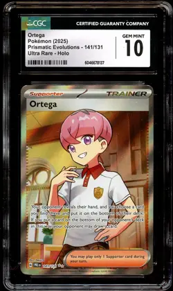 CGC 10 GEM MINT Ortega 141/131 FULL ART HOLO RARE Pokemon Card 137 - Image 2