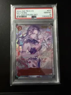 One Piece Card PSA10 Nico Robin OP01-017 1st Anniversary 2024 Japanese - Image 1