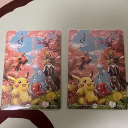 Pokemon Card Spring Pokeka Promo 2 Sticker Seal Set Pikachu Japanese - Image 1