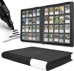 GIANT TRADING CARD BINDER 2000 CARDS SIDE LOADING 20 POCKET 5X4 RINGLESS ALBUM - Image 1