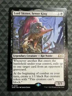 MTG Lord Skitter, Sewer King #0097 Rare Wilds of Eldraine (WOE) - Image 2