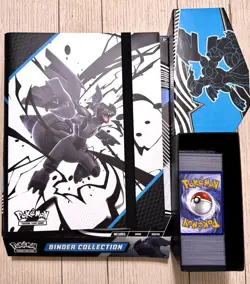 Lot Of Pokemon Black Bolt Binder With Box and x600 Black Bolt bulk Cards - Image 1