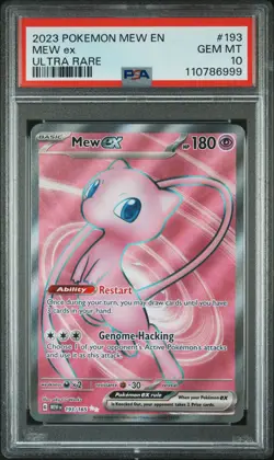 2023 POKEMON MEW EN-151 ULTRA RARE #193 MEW EX PSA 10 - Image 1