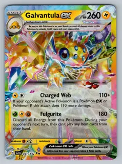 Galvantula ex 051/142 Ultra Rare Pokemon TCG Stellar Crown NM T7 - Image 1