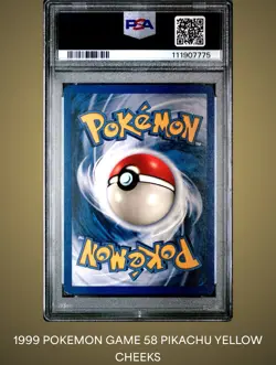 1999 Pokemon Unlimited Base Set #58 Pikachu Yellow Cheeks NM-MT PSA 8 - Image 2