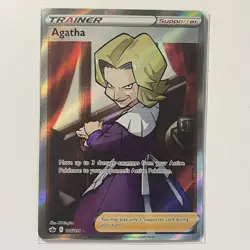 Agatha Trainer 186/198 Full Art Ultra Rare Pokemon 2021 Chilling Reign NM/Mint - Image 1