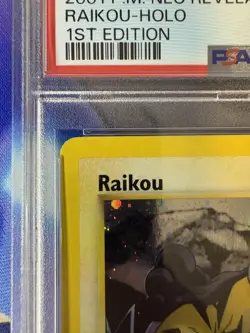 2001 POKEMON NEO REVELATION #13 RAIKOU-HOLO 1ST EDITION PSA 7 - Image 4