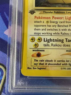 2001 POKEMON NEO REVELATION #13 RAIKOU-HOLO 1ST EDITION PSA 7 - Image 5