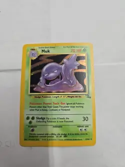 Pokemon TCG Muk 13/62 Fossil Set Holo Rare Unlimited 1999 WOTC LP - Image 1