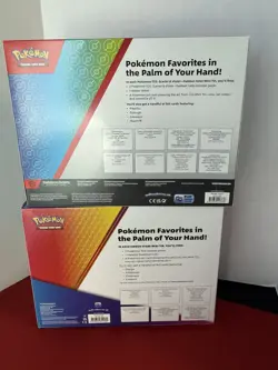 LOT of 2! SEALED Costco Pokemon Scarlet & Violet Paldean Fates Mini Tin 5-Pack - Image 2