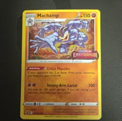 Machamp SWSH243 Black Star Promos Lost Origin Stamped Prerelease Holo Pokemon LP - Image 1