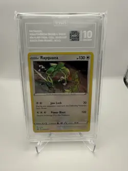2020 POKEMON BLACK STAR PROMOS COSMOS HOLO #SWSH029 RAYQUAZA TAG 10 - Image 4