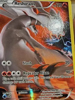 Pokemon Reshiram XY74 XY Full Art Holo Black Star Promo - Image 3