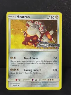 Pokemon Heatran 88/156 Gamestop Exclusive Cosmos Holo Ultra Prism Stamped LP/NM - Image 1