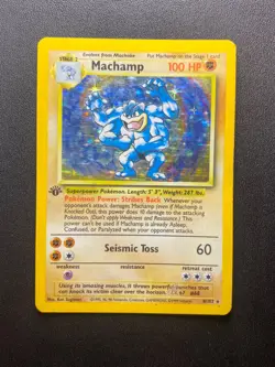 Pokemon TCG Machamp Base Set 8/102 Holo 1st Edition Holo Rare - Image 1