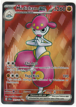 MEDICHAM EX 161/142 STELLAR CROWN POKEMON (ULTRA RARE FULL ART, NM) - Image 1