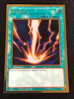 Yugioh Raigeki MGED-EN038 1ST Gold (NM) - Image 1