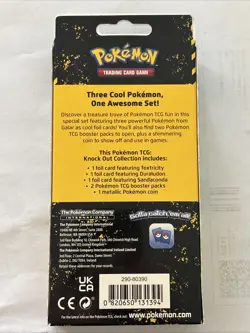 Pokemon TCG: 2022 Knock Out Collection 2 Booster Packs 3 Foils Cards Coin - Image 2