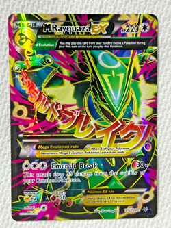 Pokemon Mega M Rayquaza EX Card 105/108 XY Full Art Holo Rare - Image 1