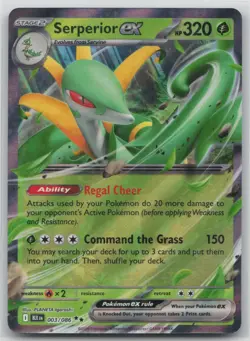 Pokemon Card Serperior ex Double Rare SV: Black Bolt 003/086 NM - Image 1
