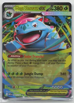 Pokemon Card Mega Venusaur ex Double Rare ME01: Mega Evolution 003/132 NM - Image 1
