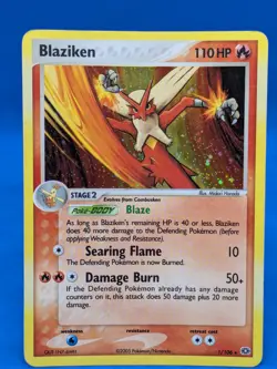 Blaziken 1/106 - Emerald - Holo- Pokemon Card - 2005 🔥 - Image 2