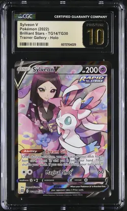 CGC Pristine 10 Sylveon V TG14/TG30 Holo Brilliant Stars Pokemon Card - Image 1