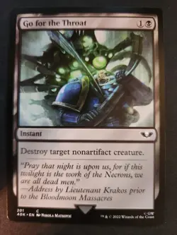 Go for the Throat NM Commander: Warhammer40K MTG FREE SHIP - Image 1