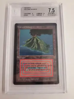 MTG Beta Beta VOLCANIC ISLAND BGS 7.5 (8267) Graded Power Magic Beckett Graded - Image 1