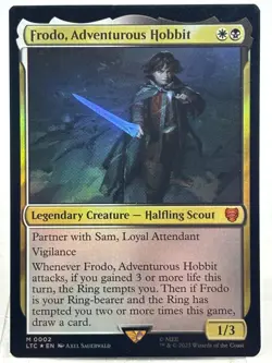 mtg magic Frodo, Adventurous Hobbit FOIL ENGLISH hobbit audacieux lotr lord of - Image 1