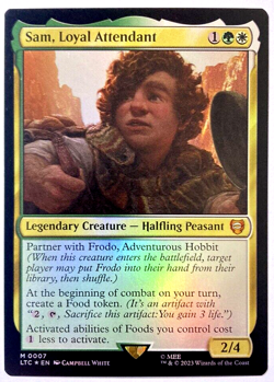 mtg magic Sam, Loyal Attendant FOIL ENGLISH Sam serviteur loyal LOTR lord rings - Image 1