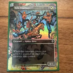 MTG Web-Warriors FOIL FULL ART - NM - Marvel's Spider-Man SPM - Image 1