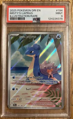 Pokemon TCG Misty's Lapras Destined Rivals 194/182 PSA 9 - Image 1