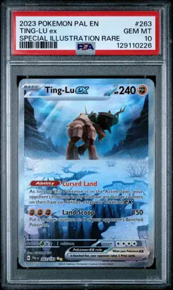 2023 POKEMON SV PAF EN PALDEA EVOLVED #263 TING-LU EX SIR PSA 10 - Image 1