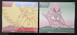 Pokemon Center S&V Paradox Rift Roaring Moon Iron Valiant Elite Trainer Box Lot - Image 1