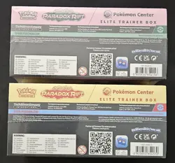 Pokemon Center S&V Paradox Rift Roaring Moon Iron Valiant Elite Trainer Box Lot - Image 4