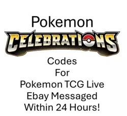 50x Pokemon CELEBRATIONS TCG Live Codes. EBAY MESSAGED WITHIN 24HRS - Image 1