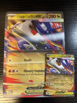 Pokemon TCG Mega Latias Ex MEP 011 Black Star Promo & Jumbo Lenticular NM/M - Image 1