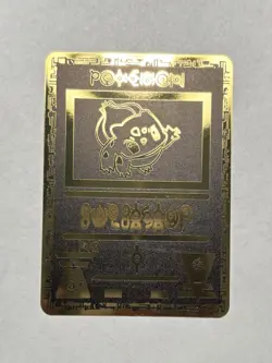 Pokemon Black & Gold Metal High Quality Fan Art Ancient Bulbasaur Collectable - Image 1