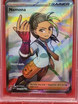 2024 POKEMON PAF EN-PALDEAN FATES ULTRA RARE #229 NEMONA PSA 10 GEM MINT TCG - Image 2