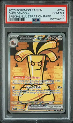 2023 POKEMON PAR EN-PARADOX RIFT SPECIAL ILLUSTRATION RARE GHOLDENGO EX PSA 10 - Image 1