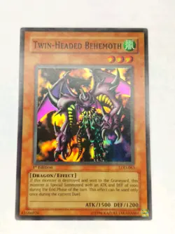 Yu-Gi-Oh! TCG Twin-Headed Behemoth LOD-063 1st Edition Super Rare Holo VLP-NM - Image 1