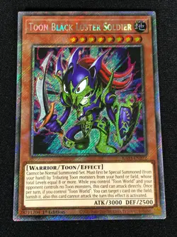 Yugioh Toon Black Luster Soldier RA03-EN272 1st Platinum Secret (NM) - Image 1