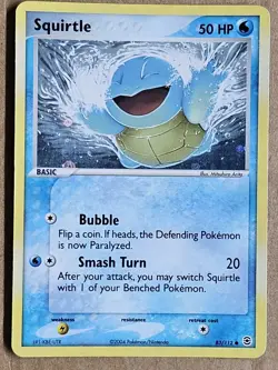 Squirtle EX FireRed & LeafGreen Reverse HOLO Pokemon Card 2004 83/112 - Image 1