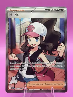 Hilda 164/086 Full Art Ultra Rare White Flare Holo Pokemon TCG Card NM Condition - Image 1